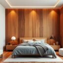 Drewniana ściana w sypialni: funkcje, styl i naturalne uroki
