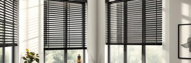 Czarne żaluzje drewniane do różnych stylów wnętrz i aranżacji