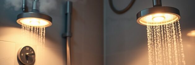 Oświetlenie prysznica: jak wybrać bezpieczne i funkcjonalne lampy, które sprawdzą się w wilgotnym środowisku
