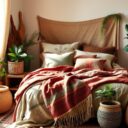 Styl boho w sypialni: jak połączyć naturalne materiały i wzory dla trwałego efektu