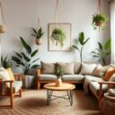 Styl boho w salonie: jak łączyć naturalne materiały i dekoracje dla przytulnej atmosfery