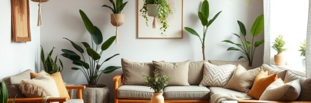 Styl boho w salonie: jak łączyć naturalne materiały i dekoracje dla przytulnej atmosfery