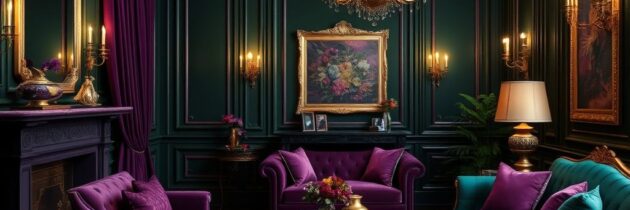 Styl glamour: jak wybrać kolory, które podkreślą luksus i elegancję wnętrza na lata