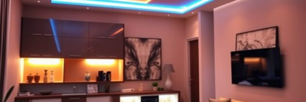 Taśmy LED w salonie: gdzie i jak je zamontować, by stworzyć efektowne oświetlenie wnętrza