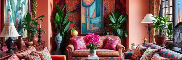 Styl maksymalistyczny we wnętrzach: jak łączyć kolory, wzory i tekstury, by uniknąć chaosu i kiczu