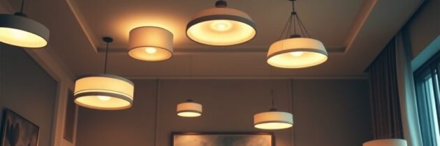 Lampy sufitowe do salonu: jak wybrać styl, rozmiar i światło dla harmonii wnętrza