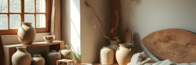 Styl wabi sabi we wnętrzu: jak stworzyć autentyczną przestrzeń z pięknem niedoskonałości i natury