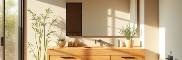 Styl japandi w łazience: jak stworzyć harmonijną i funkcjonalną przestrzeń z naturalnym ciepłem