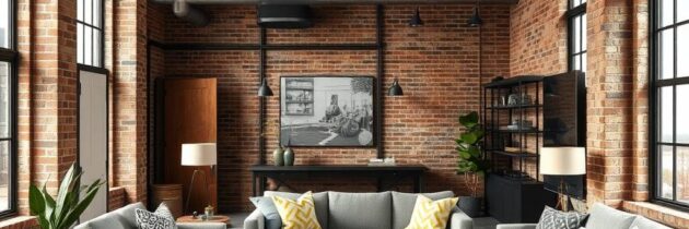 Salon w stylu industrialnym: jak łączyć surowość z funkcjonalnością i ciepłem wnętrza